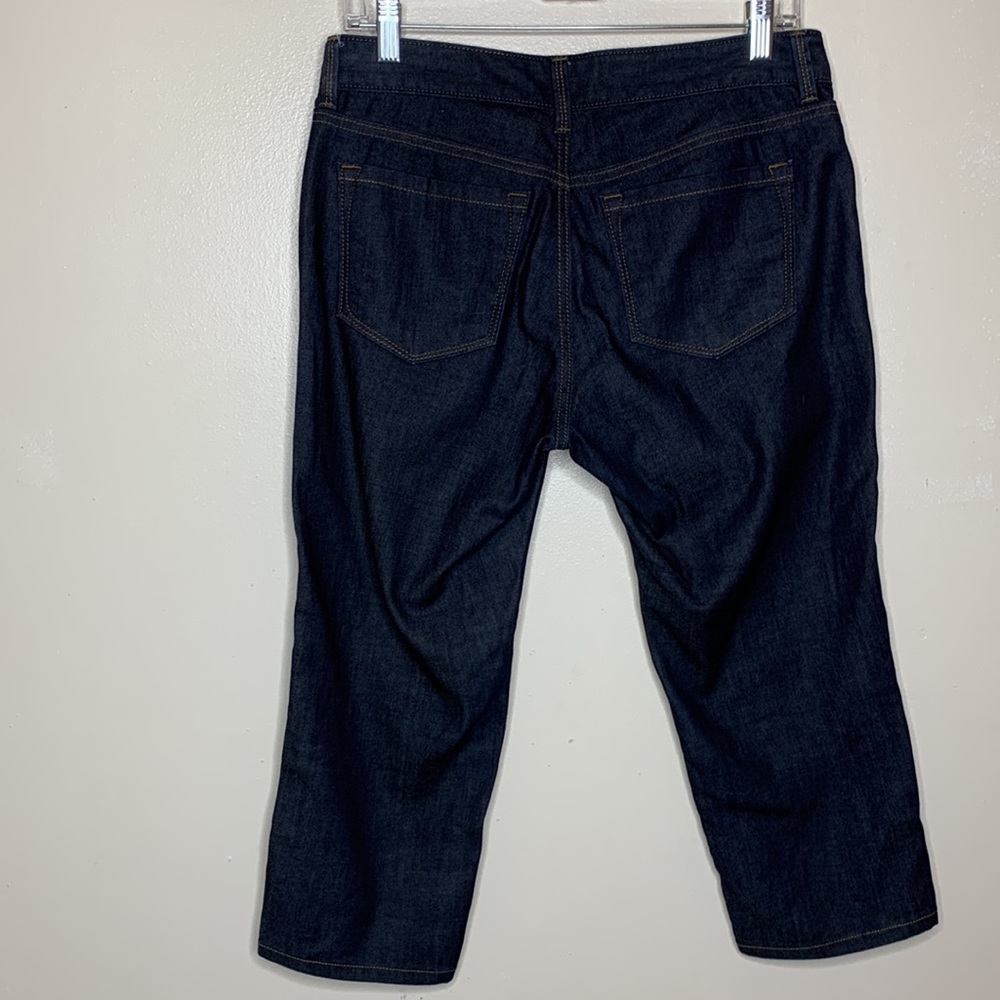 LOFT Jeans CURVY CROP Dark Wash 5 Pocket Normcore Wardrobe Staple Minimalist 4P